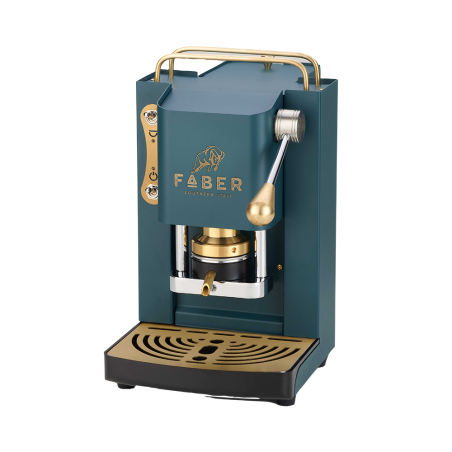 FABER SLOT MINI DELUXE BRITISH GREEN & GOLD Macchina a Cialde