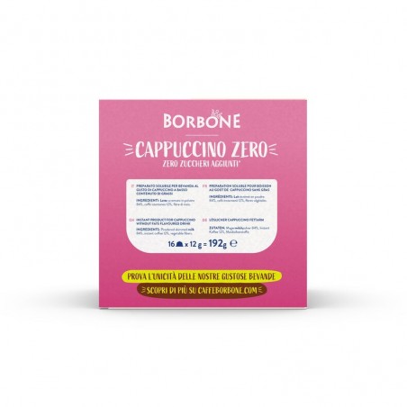 16 Capsule Borbone CAPPUCCINO ZERO Per Bevanda Al Gusto Di Cappuccino Compatibile Nescafè Dolce Gusto