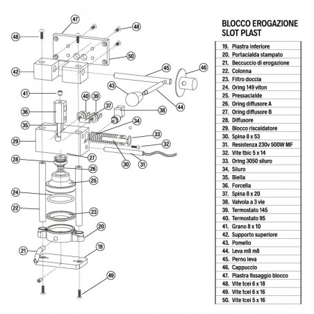 Resistenza 230v 500w per Faber Slot