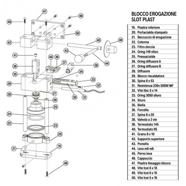 Termostato Riarmo Manuale 145°/165° per Faber Slot