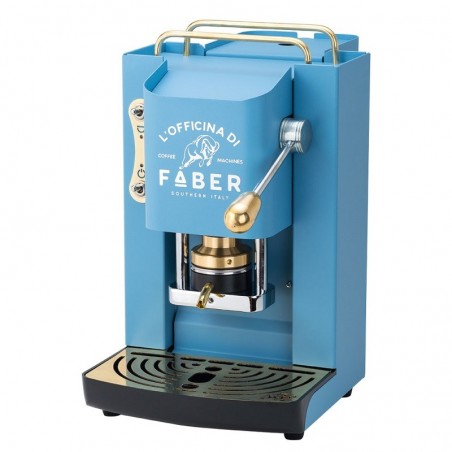 FABER SLOT DELUXE Turquoise Sky Blue & Brass Macchina a Cialde
