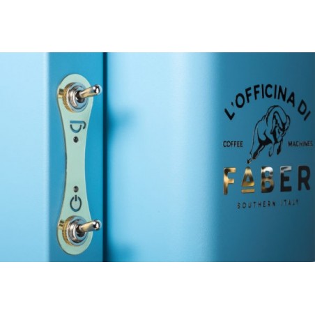 FABER SLOT DELUXE Turquoise Sky Blue & Brass Macchina a Cialde